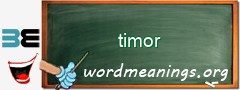 WordMeaning blackboard for timor